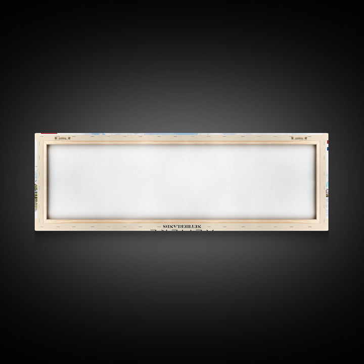 Almere Netherlands Wall Art, Panoramic Travel Poster, Panoramic Framed Canvas Print, City Wall Art, Wall Hanging Home Decor, Travel Art