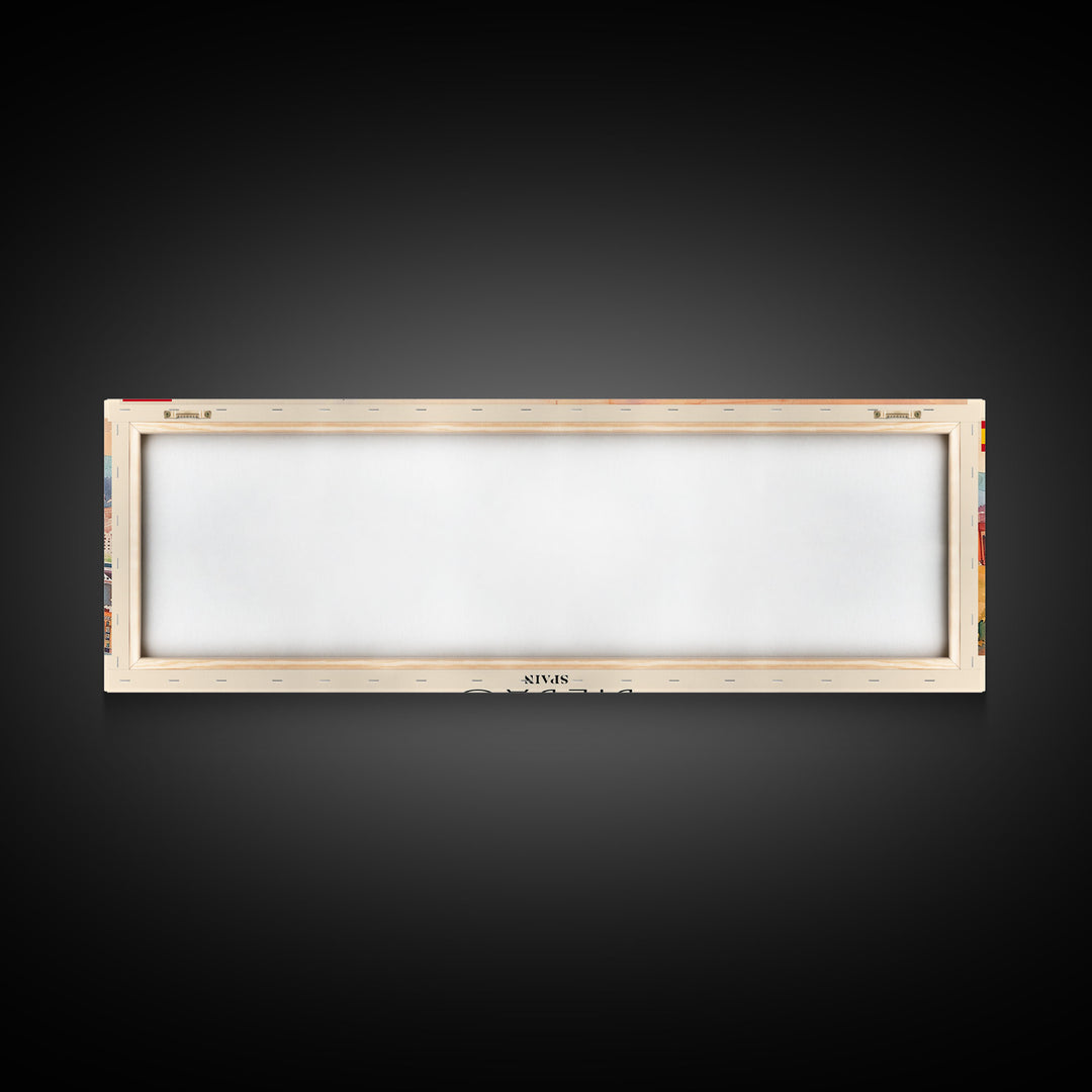 Bilbao Spain Wall Art, Panoramic Travel Poster, Panoramic Framed Canvas Print, City Wall Art, Wall Hanging Home Decor, Travel Art