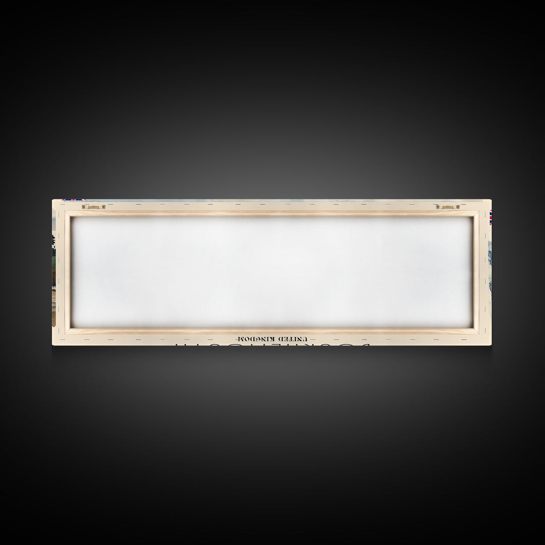 Bournemouth United Kingdom Wall Art, Panoramic Travel Poster, Panoramic Framed Canvas Print, City Wall Art, Wall Hanging Home Decor, Travel Art