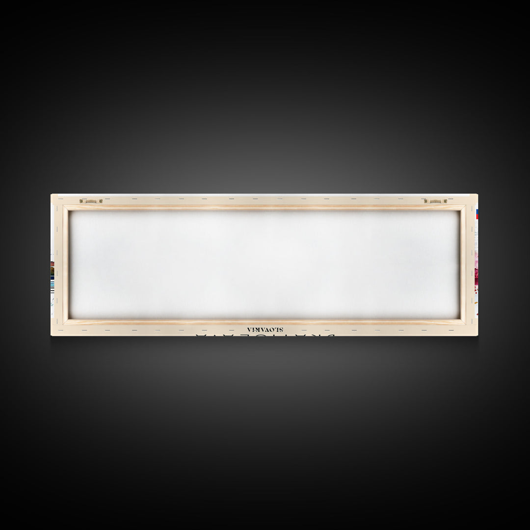 Bratislava Slovakia Wall Art, Panoramic Travel Poster, Panoramic Framed Canvas Print, City Wall Art, Wall Hanging Home Decor, Travel Art