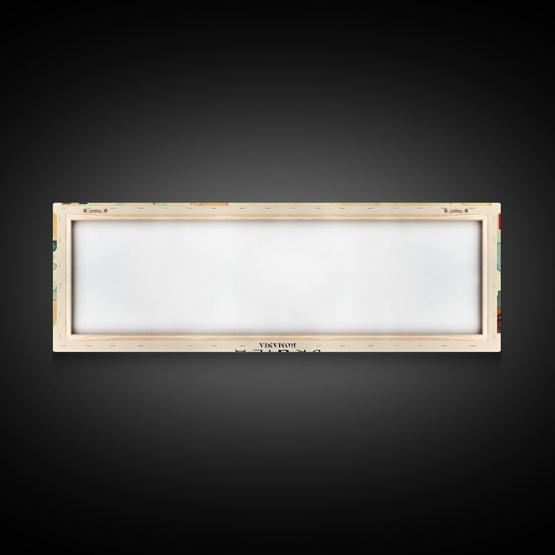 Braila Romania Travel Art, City Art, Framed Canvas Print or Metal Wall Art, Europe Travel Poster, Panoramic Wall Art, Extra Wide Wall Art