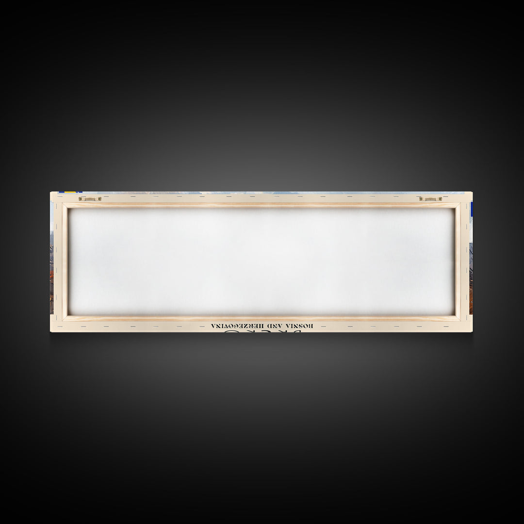 Brčko Bosnia Wall Art, Panoramic Travel Poster, Panoramic Framed Canvas Print, City Wall Art, Wall Hanging Home Decor, Travel Art