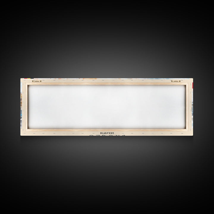 Bruges Belgium Travel Art, City Art, Framed Canvas Print or Metal Wall Art, Europe Travel Poster, Panoramic Wall Art, Extra Wide Wall Art