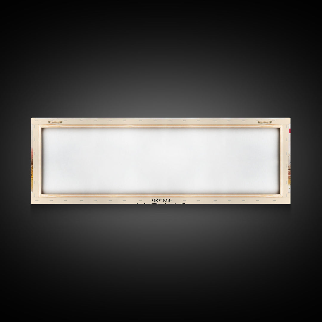 Bytom Poland Panoramic Travel Poster, Framed Canvas Print or Metal Wall Art, Travel Art, Home Decor, Panoramic Painting, Midcentury Art