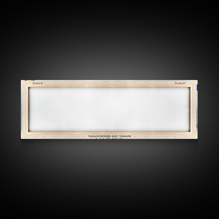 Cazin Bosnia Travel Art, City Art, Framed Canvas Print or Metal Wall Art, Europe Travel Poster, Panoramic Wall Art, Extra Wide Wall Art