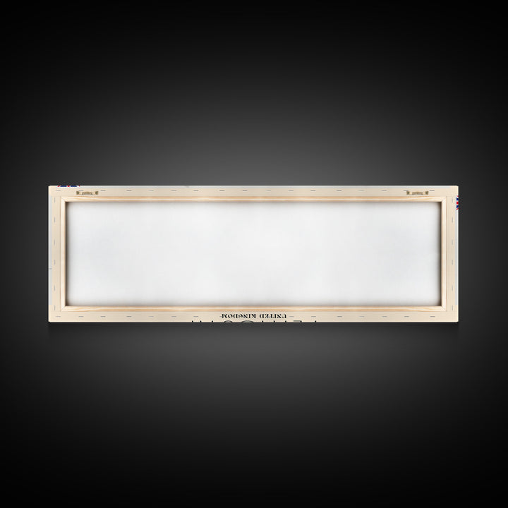 Plymouth United Kingdom Panoramic Travel Poster, Framed Canvas Print or Metal Wall Art, Travel Art, Home Decor, Panoramic Painting, Midcentury Art