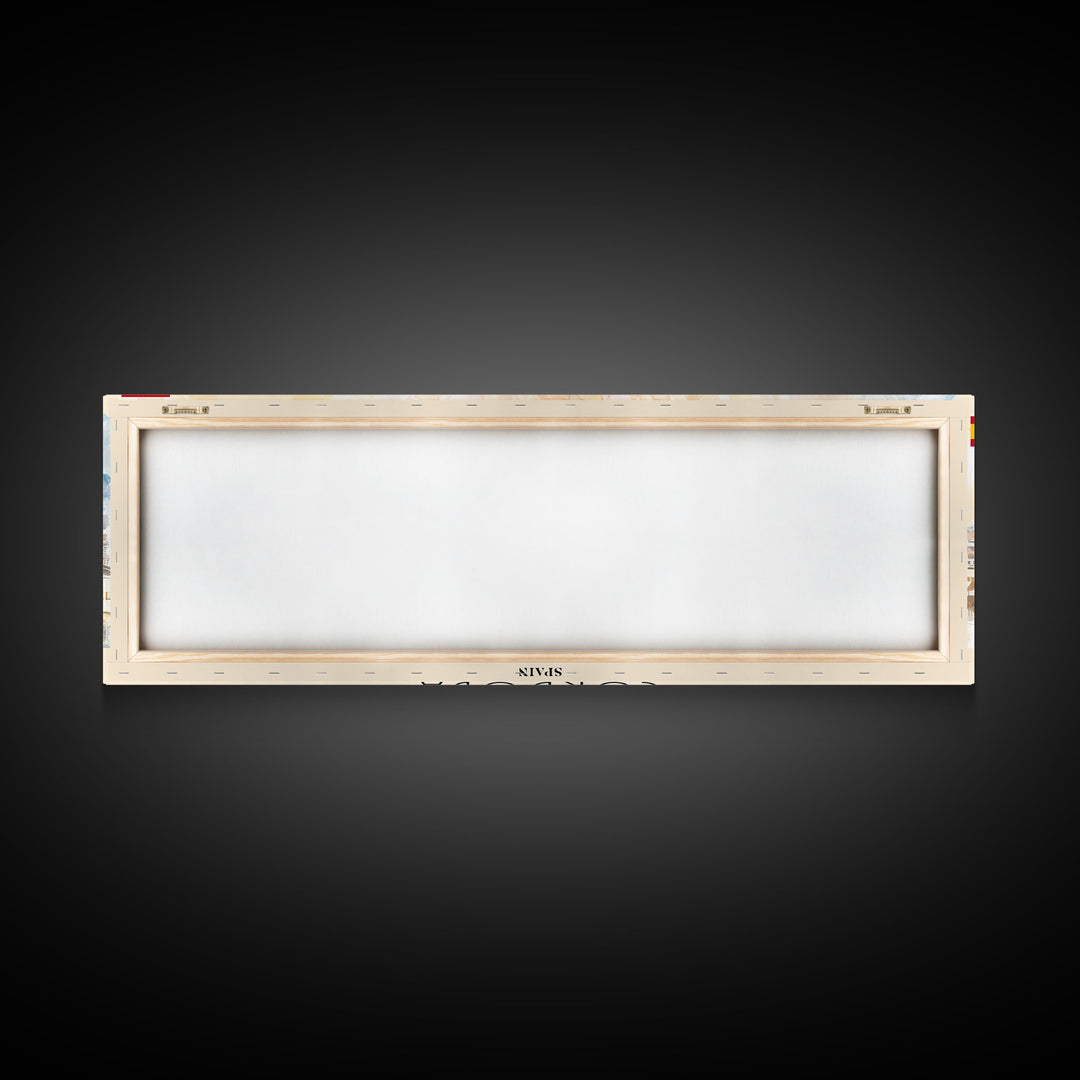 Cordoba Spain Travel Art, City Art, Framed Canvas Print or Metal Wall Art, Europe Travel Poster, Panoramic Wall Art, Extra Wide Wall Art