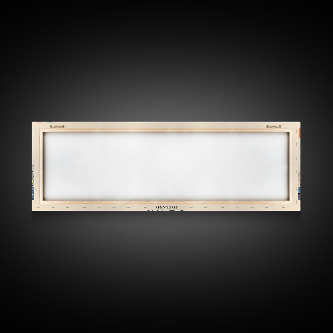 Cork Ireland Panoramic Travel Poster, Framed Canvas Print or Metal Wall Art, Travel Art, Home Decor, Panoramic Painting, Midcentury Art