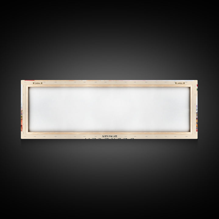 Debrecen Hungary Panoramic Travel Poster, Framed Canvas Print or Metal Wall Art, Travel Art, Home Decor, Panoramic Painting, Midcentury Art