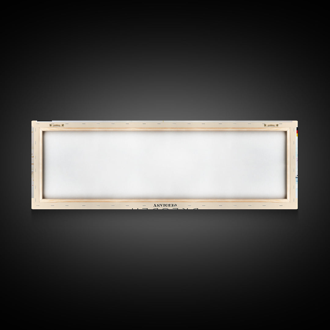 Dresde Germany Travel Art, City Art, Framed Canvas Print or Metal Wall Art, Europe Travel Poster, Panoramic Wall Art, Extra Wide Wall Art