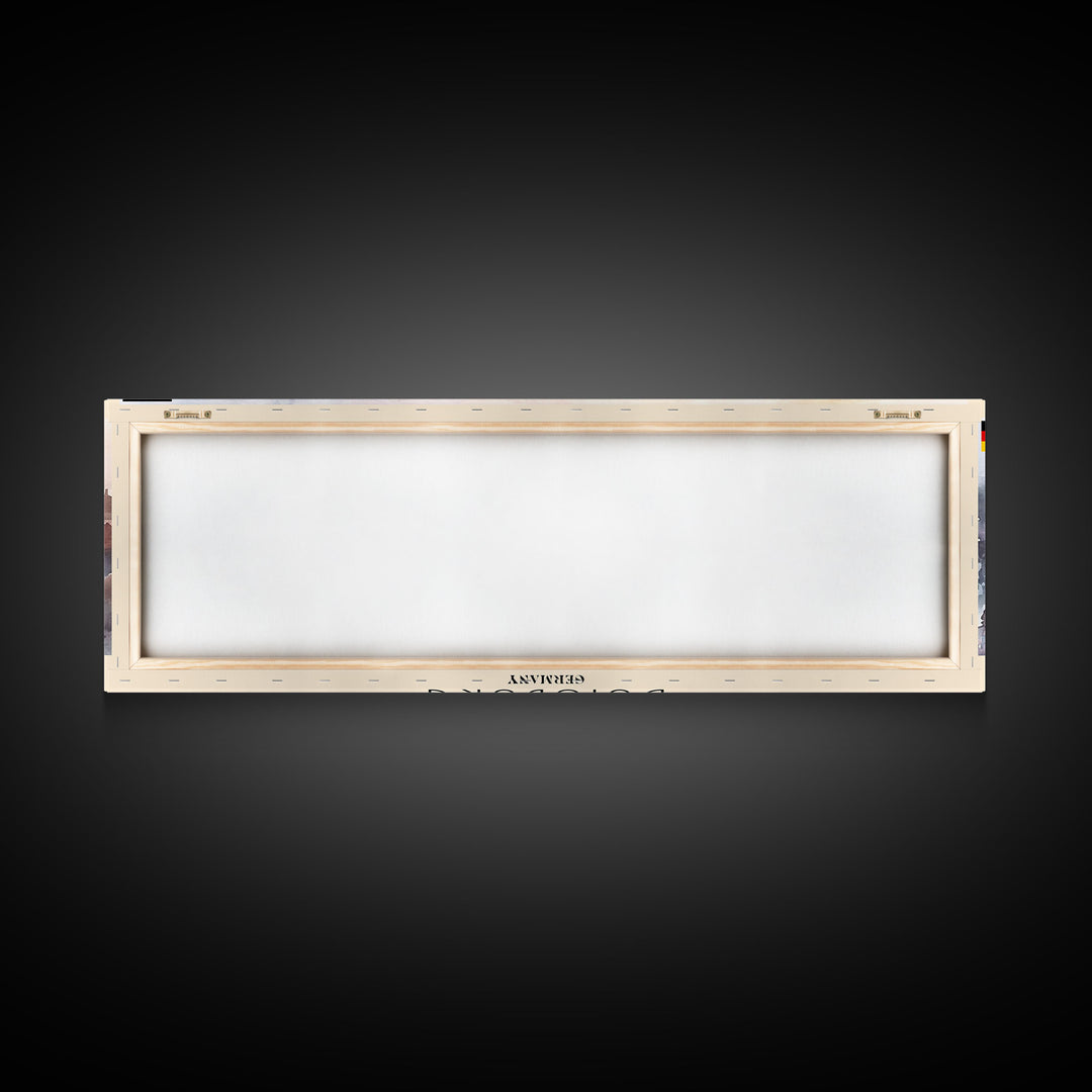 Duisburg Germany  Wall Art, Panoramic Travel Poster, Panoramic Framed Canvas Print, City Wall Art, Wall Hanging Home Decor, Travel Art