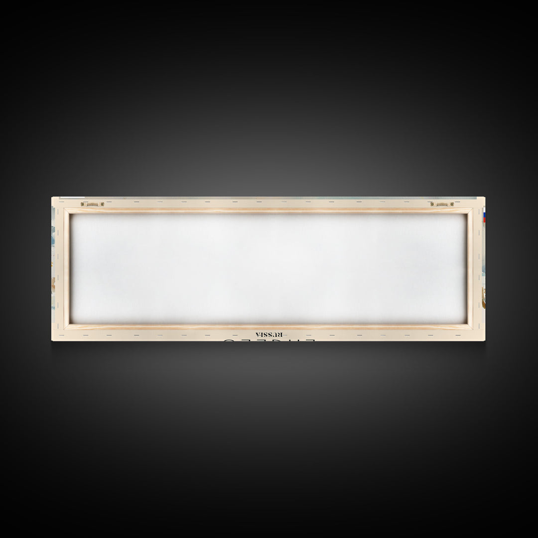 Engels Russia Panoramic Travel Poster, Framed Canvas Print or Metal Wall Art, Travel Art, Home Decor, Panoramic Painting, Midcentury Art