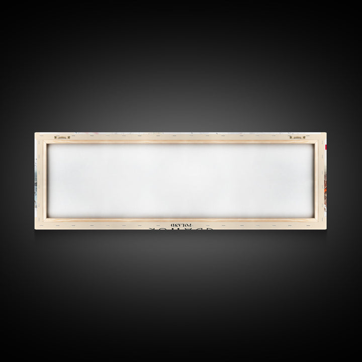 Gdansk Poland Travel Print Wall Art, Panoramic City Art, Travel Art, Wall Decor, Vacation Gift, Framed Canvas Print Or Metal Art