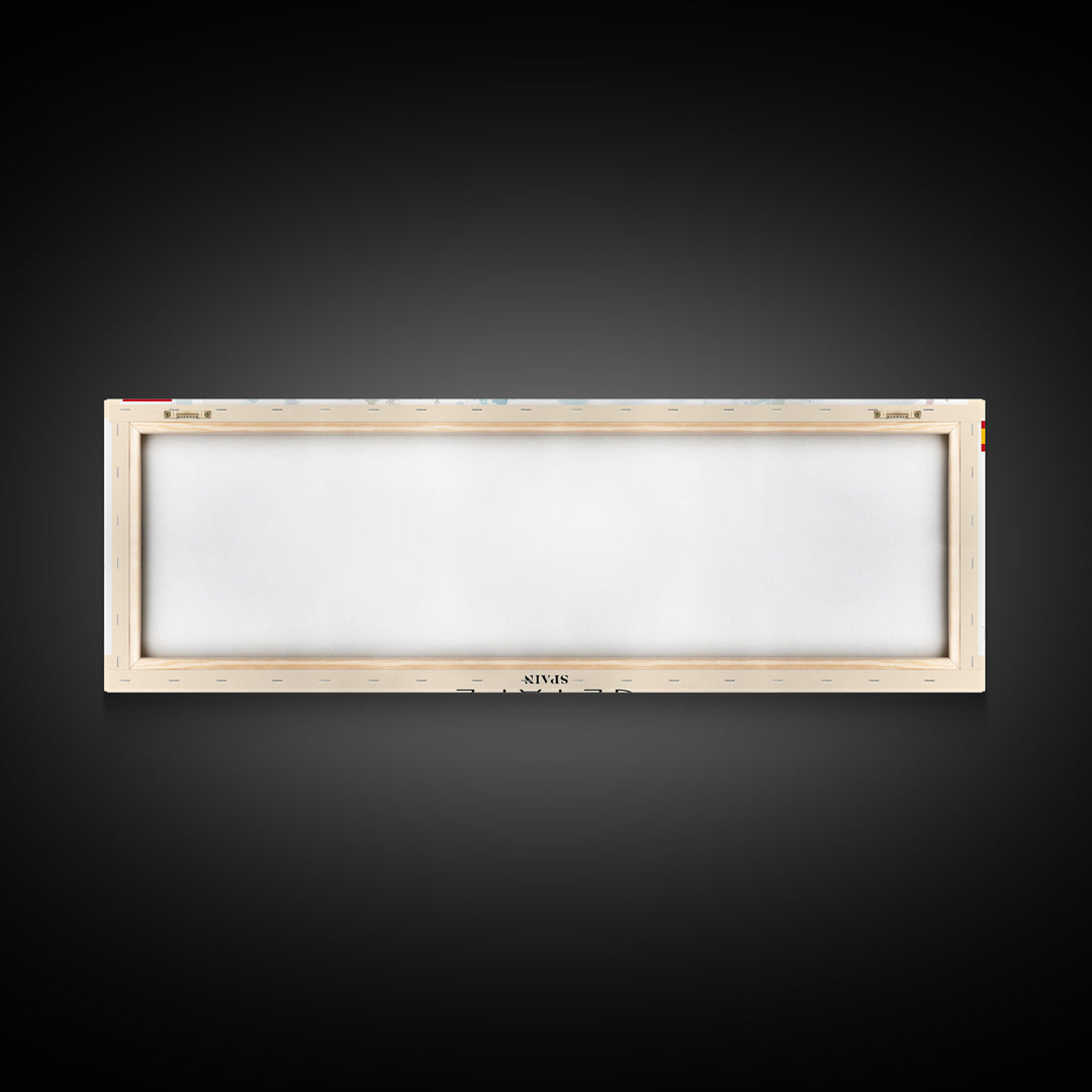 Getafe Spain Panoramic Travel Poster, Framed Canvas Print or Metal Wall Art, Travel Art, Home Decor, Panoramic Painting, Midcentury Art