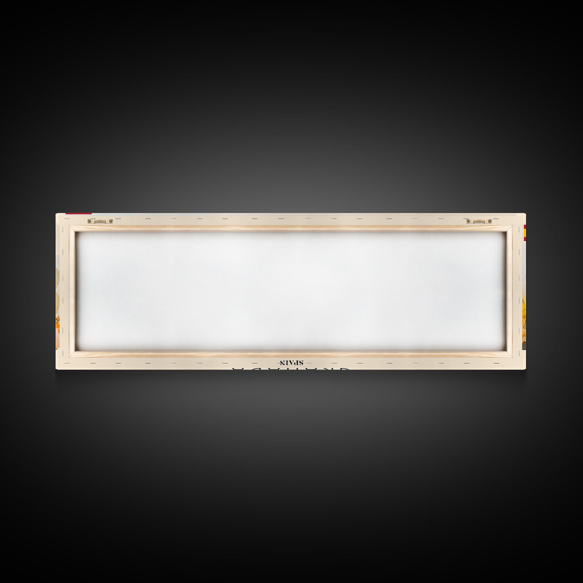 Granada Spain Panoramic Travel Poster, Framed Canvas Print or Metal Wall Art, Travel Art, Home Decor, Panoramic Painting, Midcentury Art