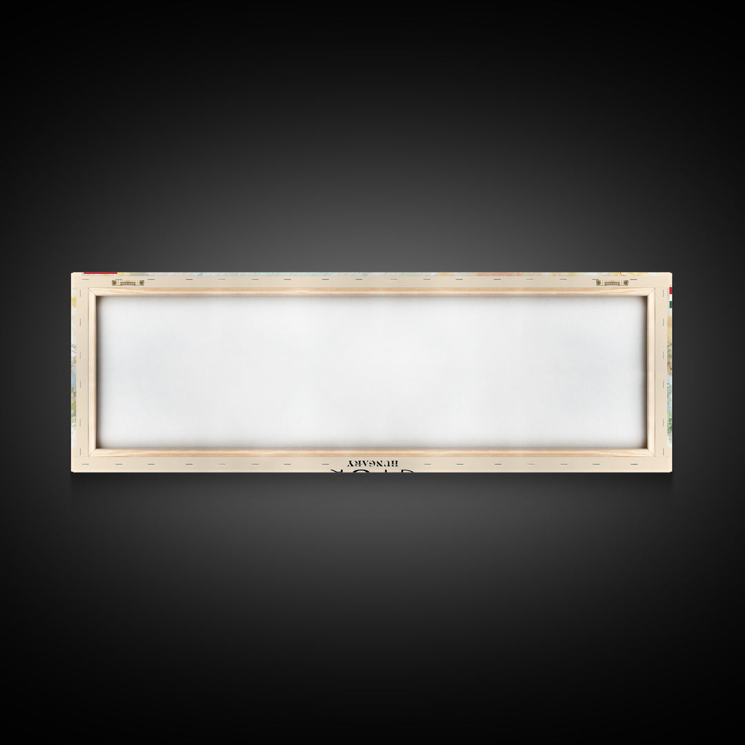 Gyor Hungary Wall Art, Panoramic Travel Poster, Panoramic Framed Canvas Print, City Wall Art, Wall Hanging Home Decor, Travel Art