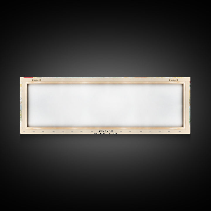 Gyor Hungary Wall Art, Panoramic Travel Poster, Panoramic Framed Canvas Print, City Wall Art, Wall Hanging Home Decor, Travel Art