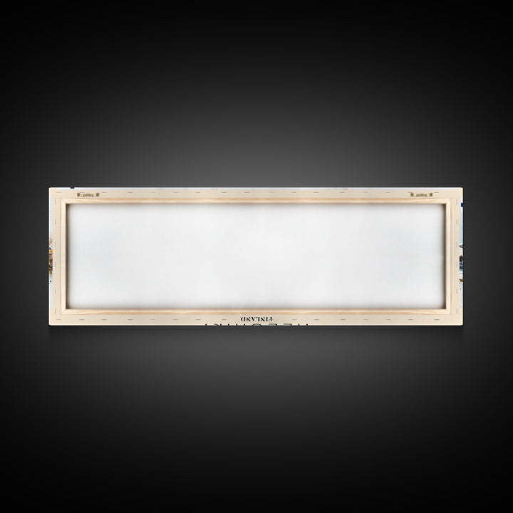 Helsinki Finland Travel Art, City Art, Framed Canvas Print or Metal Wall Art, Europe Travel Poster, Panoramic Wall Art, Extra Wide Wall Art