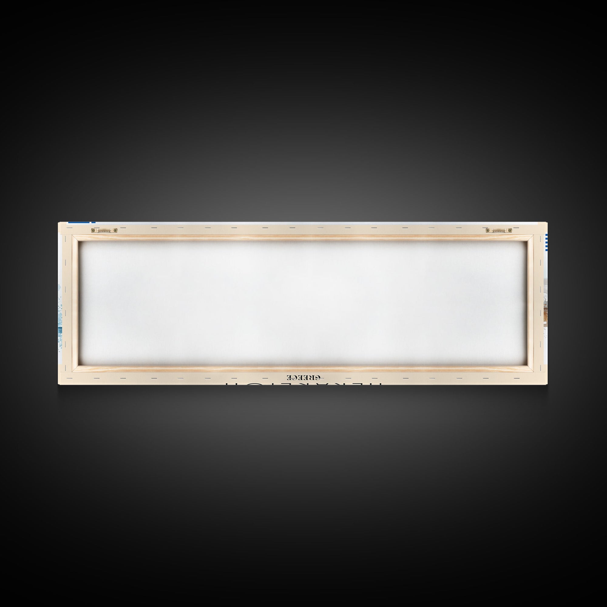 Heraklion Greece Panoramic Travel Poster, Framed Canvas Print or Metal Wall Art, Travel Art, Home Decor, Panoramic Painting, Midcentury Art