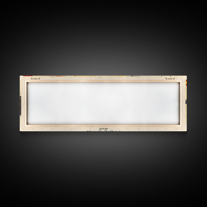 Huelva Spain Panoramic Travel Poster, Framed Canvas Print or Metal Wall Art, Travel Art, Home Decor, Panoramic Painting, Midcentury Art