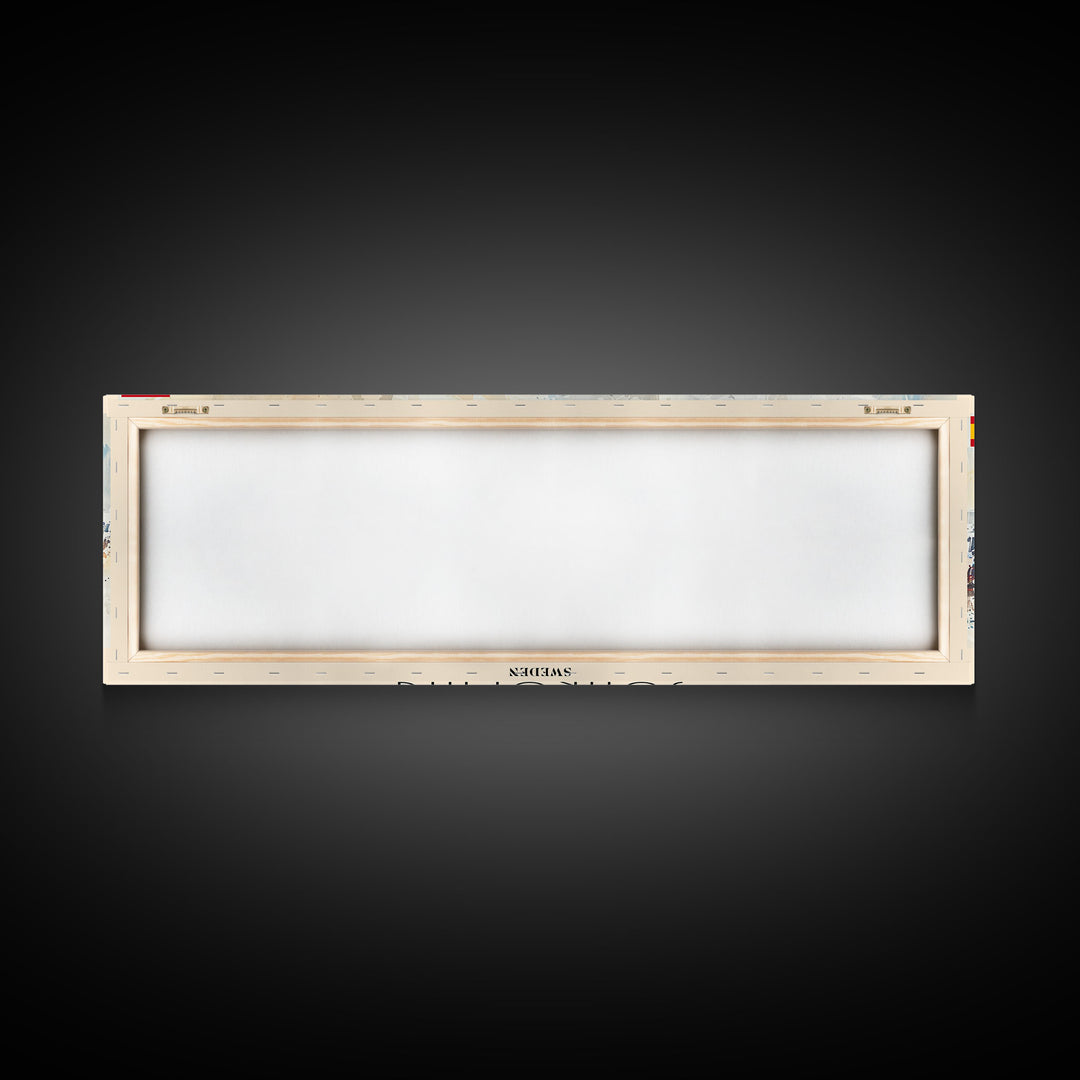 Jonkoping Sweden Travel Print Wall Art, Panoramic City Art, Travel Art, Wall Decor, Vacation Gift, Framed Canvas Print Or Metal Art