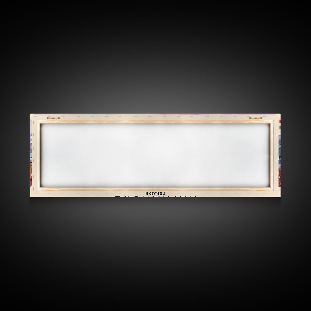 Kamianske Ukraine Wall Art, Panoramic Travel Poster, Panoramic Framed Canvas Print, City Wall Art, Wall Hanging Home Decor, Travel Art