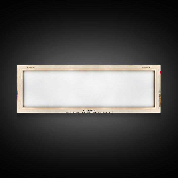 Karlsruhe Germany Panoramic Travel Poster, Framed Canvas Print or Metal Wall Art, Travel Art, Home Decor, Panoramic Painting, Midcentury Art