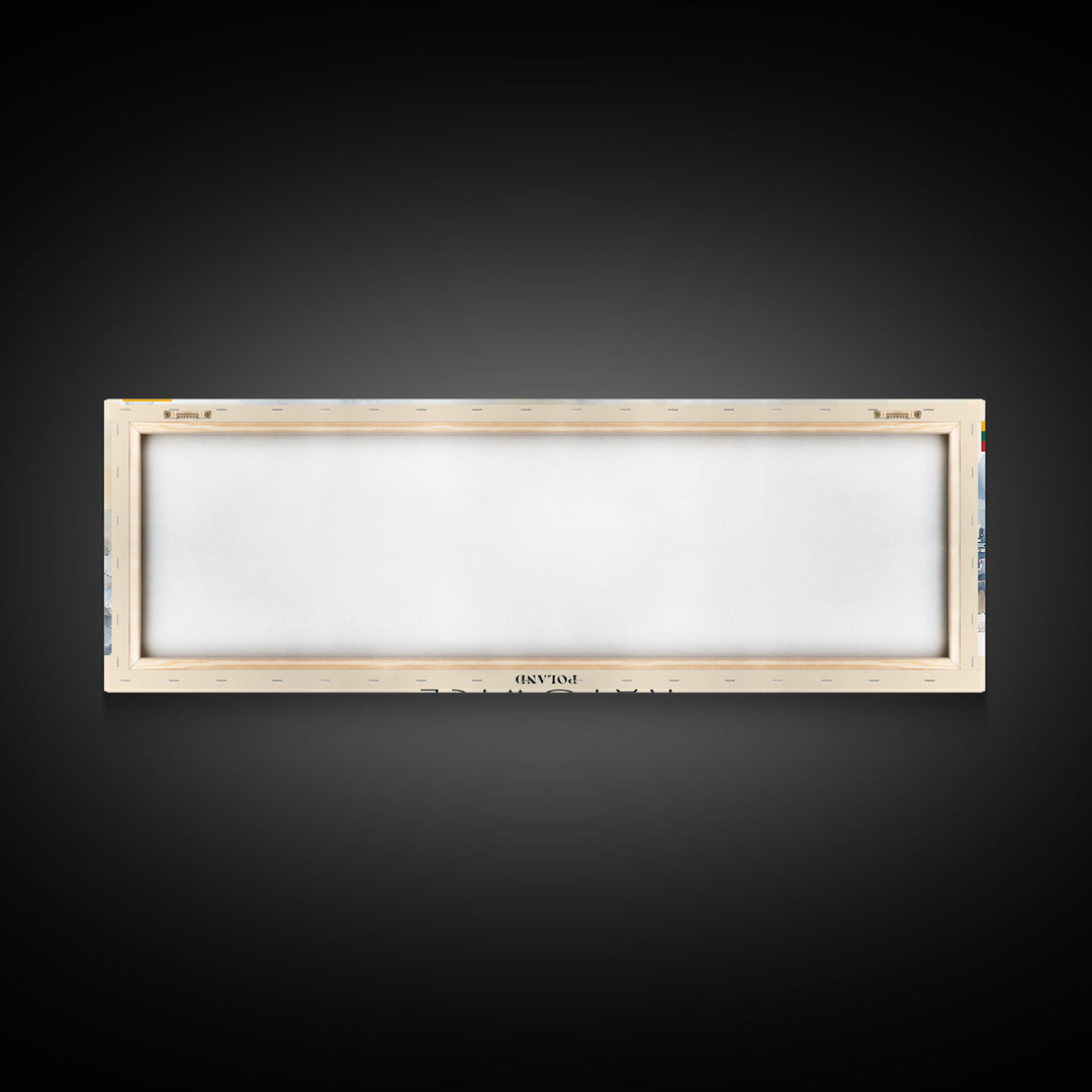 Katowice Poland Wall Art, Panoramic Travel Poster, Panoramic Framed Canvas Print, City Wall Art, Wall Hanging Home Decor, Travel Art