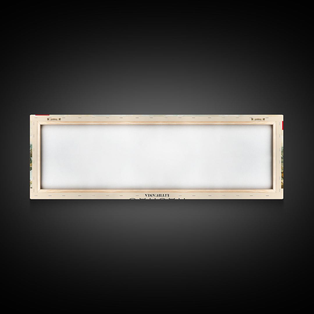 Kaunas Lithuania Travel Print Wall Art, Panoramic City Art, Travel Art, Wall Decor, Vacation Gift, Framed Canvas Print Or Metal Art