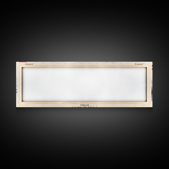 Kazan Russia Panoramic Travel Poster, Framed Canvas Print or Metal Wall Art, Travel Art, Home Decor, Panoramic Painting, Midcentury Art