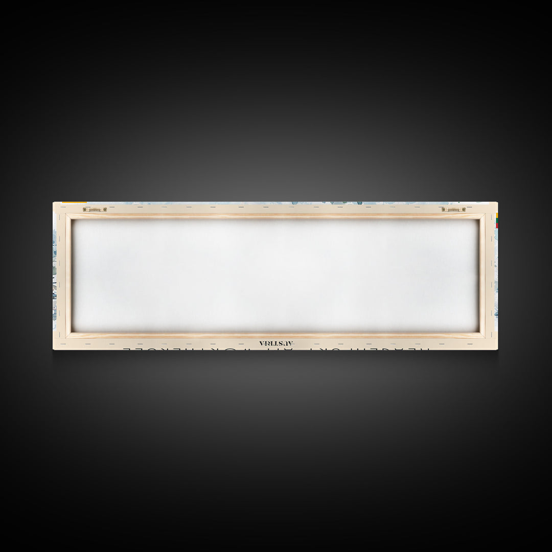 Klagenfurt Austria Panoramic Travel Poster, Framed Canvas Print or Metal Wall Art, Travel Art, Home Decor, Panoramic Painting, Midcentury Art