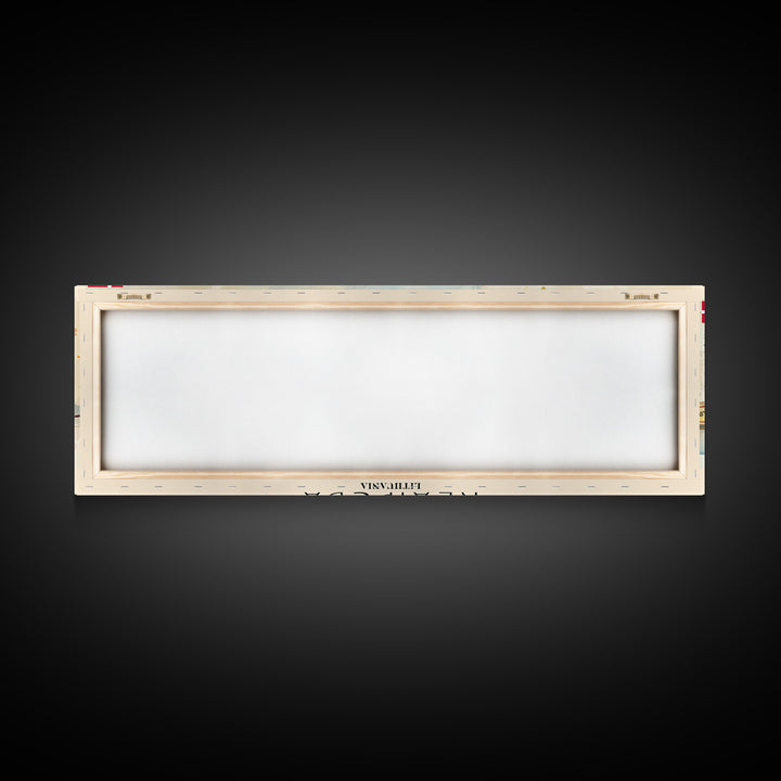 Klaipda Lithuania Wall Art, Panoramic Travel Poster, Panoramic Framed Canvas Print, City Wall Art, Wall Hanging Home Decor, Travel Art