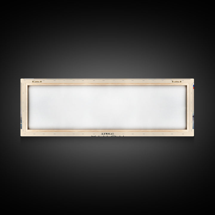 Konya Turkey Panoramic Travel Poster, Framed Canvas Print or Metal Wall Art, Travel Art, Home Decor, Panoramic Painting, Midcentury Art