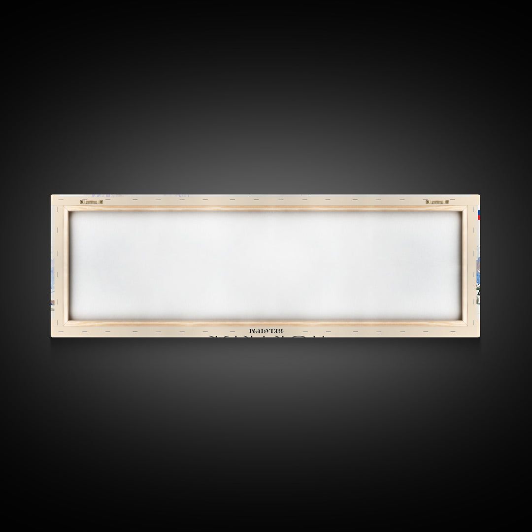 Kortrijk Belgium Travel Print Wall Art, Panoramic City Art, Travel Art, Wall Decor, Vacation Gift, Framed Canvas Print Or Metal Art