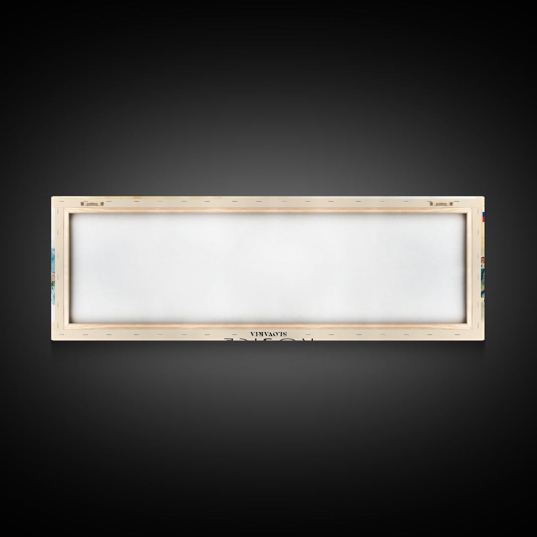 Kosice Slovakia Travel Art, City Art, Framed Canvas Print or Metal Wall Art, Europe Travel Poster, Panoramic Wall Art, Extra Wide Wall Art