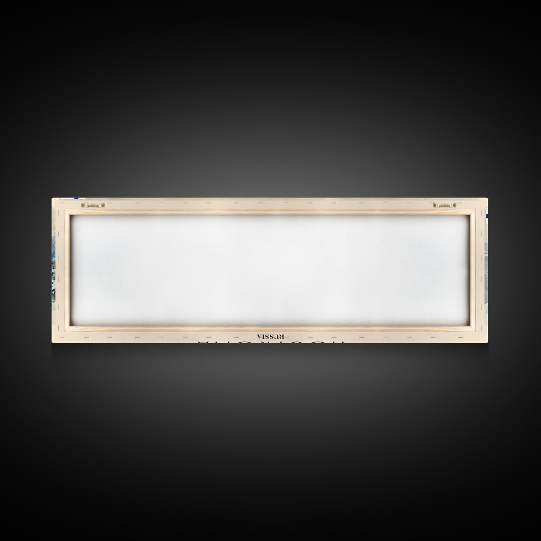 Kostroma Russia Panoramic Travel Poster, Framed Canvas Print or Metal Wall Art, Travel Art, Home Decor, Panoramic Painting, Midcentury Art