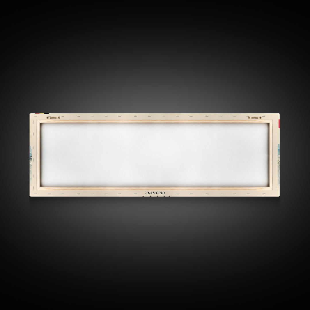 Kyiv Ukraine Wall Art, Panoramic Travel Poster, Panoramic Framed Canvas Print, City Wall Art, Wall Hanging Home Decor, Travel Art