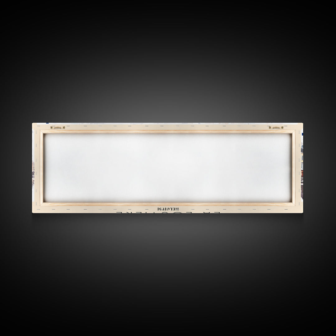 La Louvire Belgium Travel Print Wall Art, Panoramic City Art, Travel Art, Wall Decor, Vacation Gift, Framed Canvas Print Or Metal Art