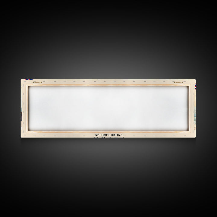 Leeds United Kingdom Panoramic Travel Poster, Framed Canvas Print or Metal Wall Art, Travel Art, Home Decor, Panoramic Painting, Midcentury Art