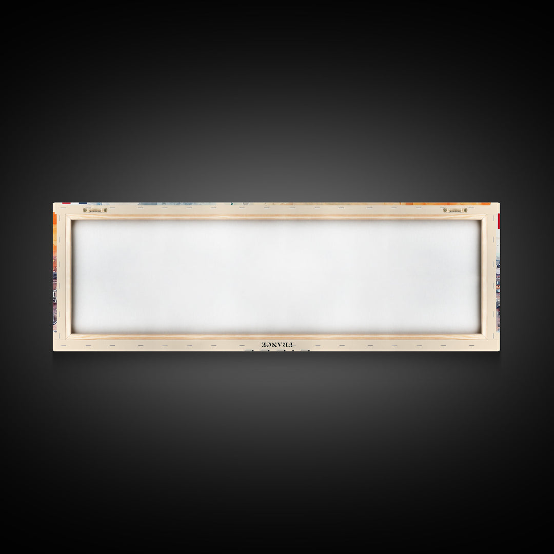 Lille France Wall Art, Panoramic Travel Poster, Panoramic Framed Canvas Print, City Wall Art, Wall Hanging Home Decor, Travel Art