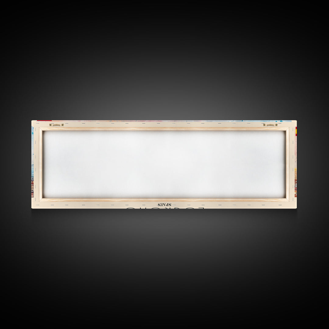 Logrońo Spain Travel Art, City Art, Framed Canvas Print or Metal Wall Art, Europe Travel Poster, Panoramic Wall Art, Extra Wide Wall Art