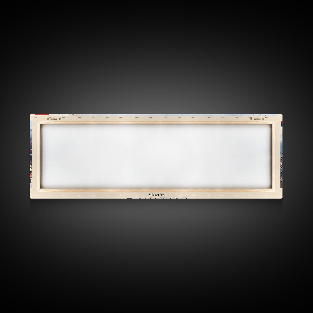 Loznica Serbia Wall Art, Panoramic Travel Poster, Panoramic Framed Canvas Print, City Wall Art, Wall Hanging Home Decor, Travel Art