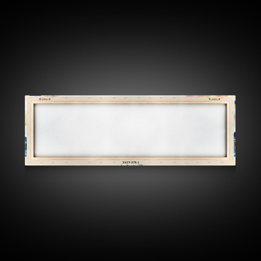 Lviv Ukraine Wall Art, Panoramic Travel Poster, Panoramic Framed Canvas Print, City Wall Art, Wall Hanging Home Decor, Travel Art