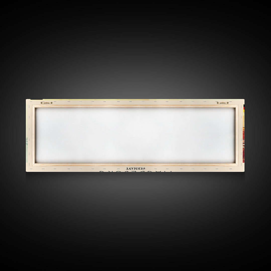 Magdeburg Germany Wall Art, Panoramic Travel Poster, Panoramic Framed Canvas Print, City Wall Art, Wall Hanging Home Decor, Travel Art