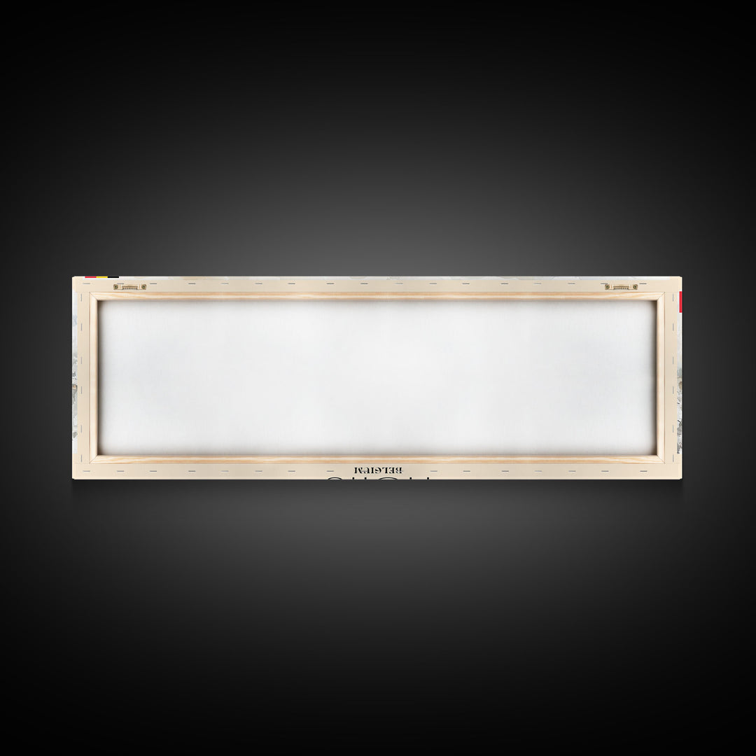 Mons Belgium Panoramic Travel Poster, Framed Canvas Print or Metal Wall Art, Travel Art, Home Decor, Panoramic Painting, Midcentury Art