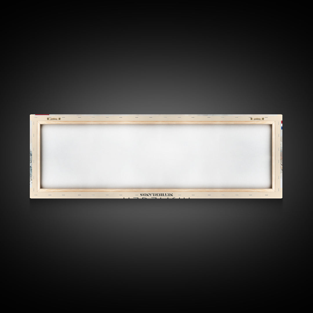 Nijmegen Netherlands Panoramic Travel Poster, Framed Canvas Print or Metal Wall Art, Travel Art, Home Decor, Panoramic Painting, Midcentury Art