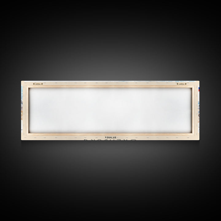 Orenburg Russia Panoramic Travel Poster, Framed Canvas Print or Metal Wall Art, Travel Art, Home Decor, Panoramic Painting, Midcentury Art