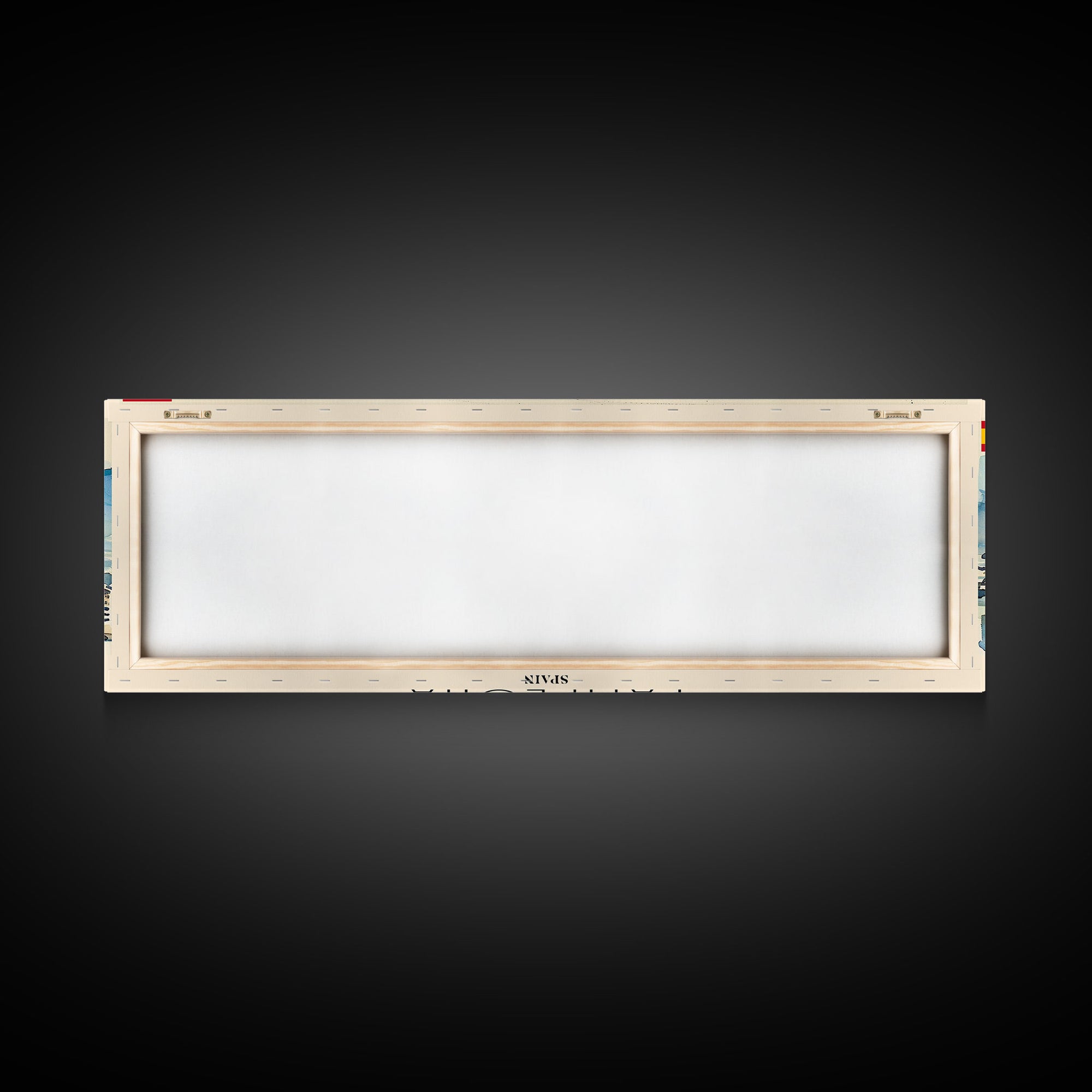 Pamplona Spain Panoramic Travel Poster, Framed Canvas Print or Metal Wall Art, Travel Art, Home Decor, Panoramic Painting, Midcentury Art