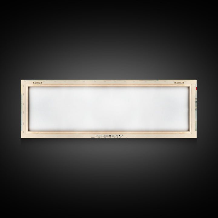 Prague Czech Republic Travel Art, City Art, Framed Canvas Print or Metal Wall Art, Europe Travel Poster, Panoramic Wall Art, Extra Wide Wall Art