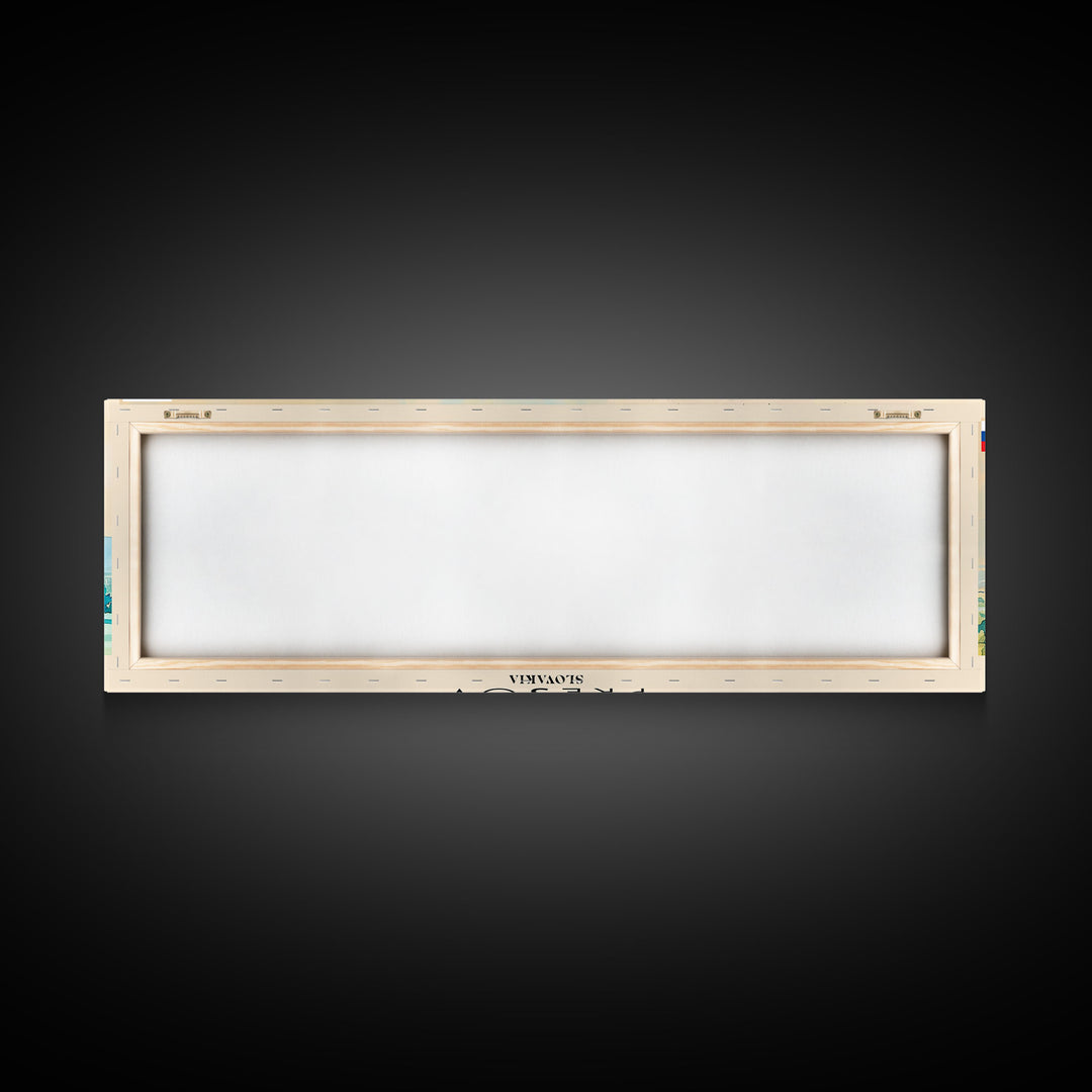 Preov Slovakia Wall Art, Panoramic Travel Poster, Panoramic Framed Canvas Print, City Wall Art, Wall Hanging Home Decor, Travel Art